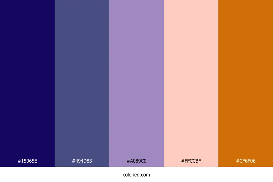 Royal Indigo Ember Color Palette