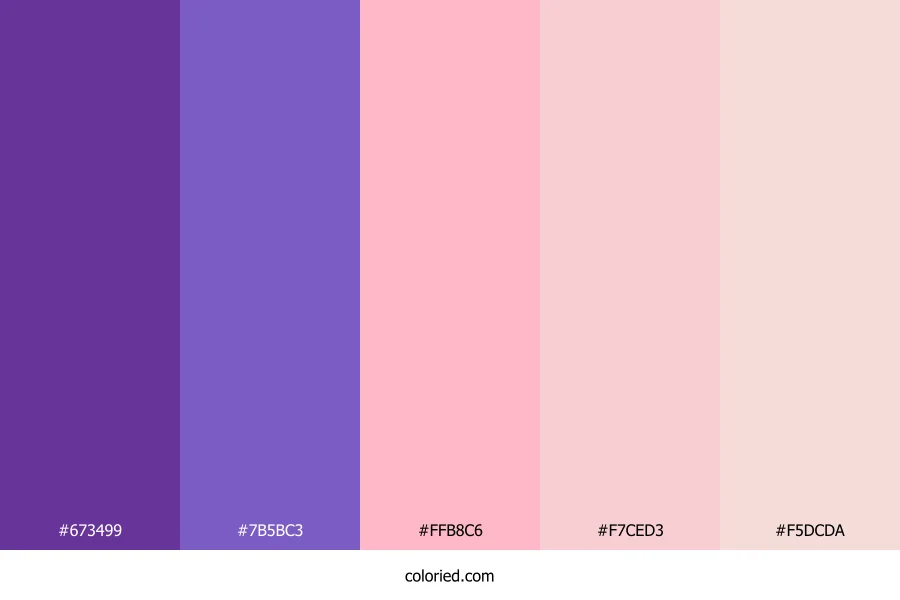 Royal Purple and Blush Pink Color Palette