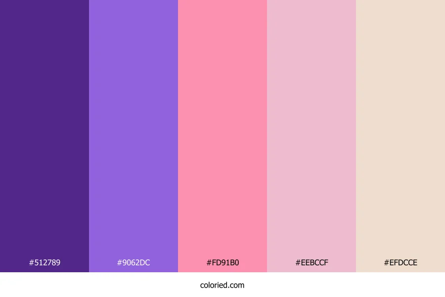 Royal Purple and Bubblegum Pink Color Palette