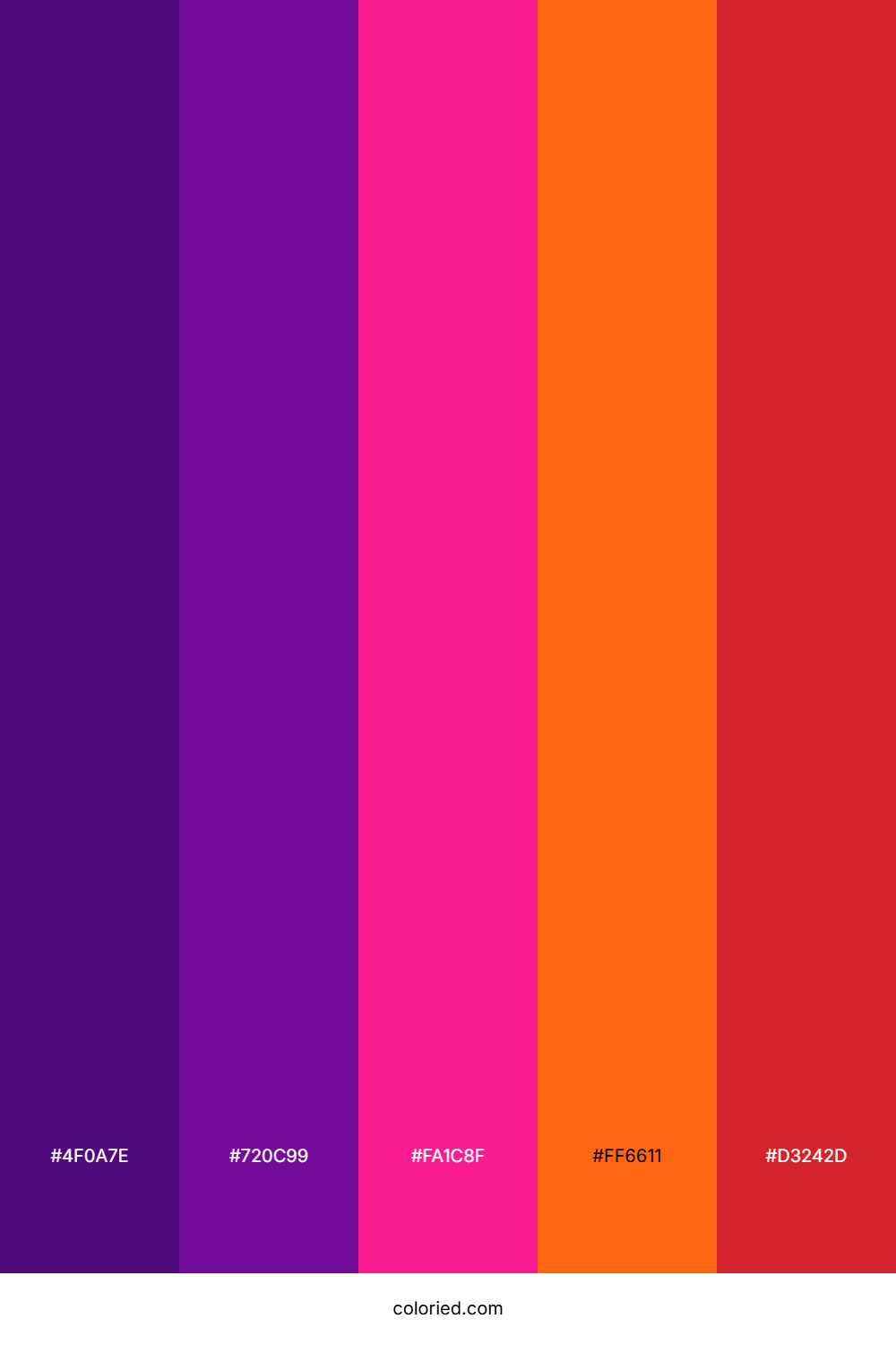 Royal Purple and Scarlet Red Color Palette