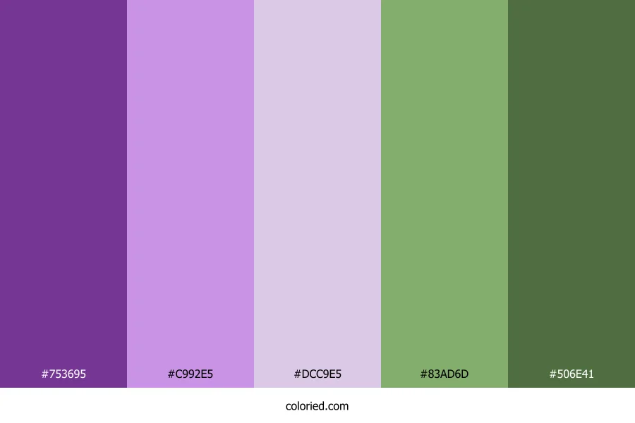 Royal Violet Meadow Color Palette