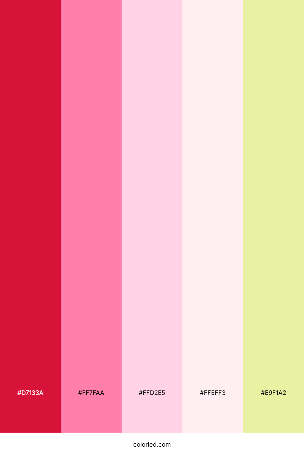 Ruby Blush Lemon Color Palette