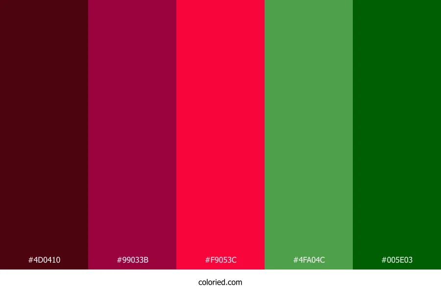 Ruby Fern Leaf Color Palette
