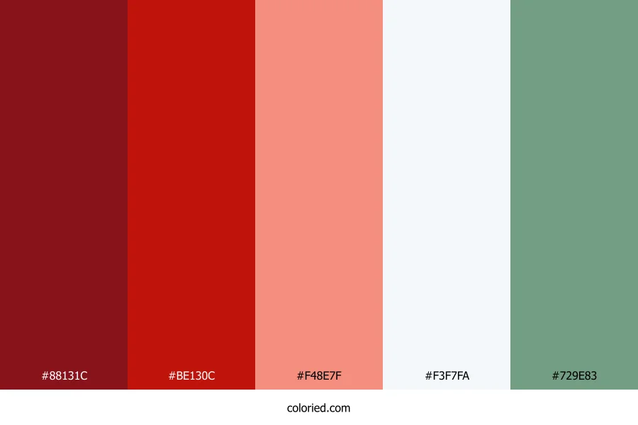 Ruby Fern Mist Color Palette