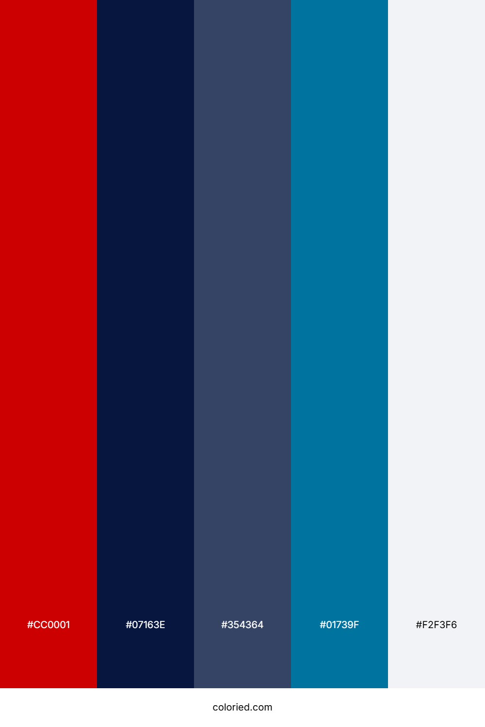 Ruby Night Ocean Color Palette