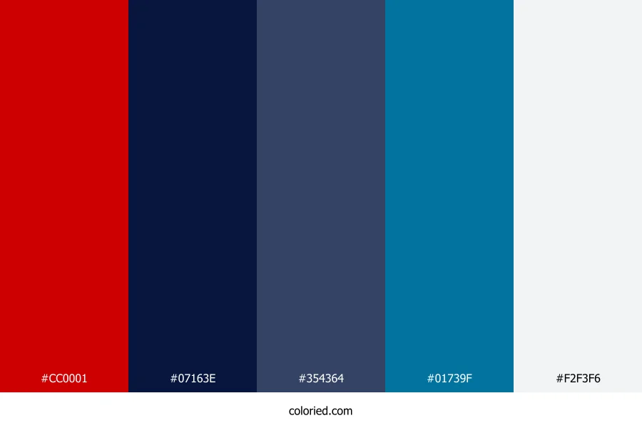Ruby Night Ocean Color Palette