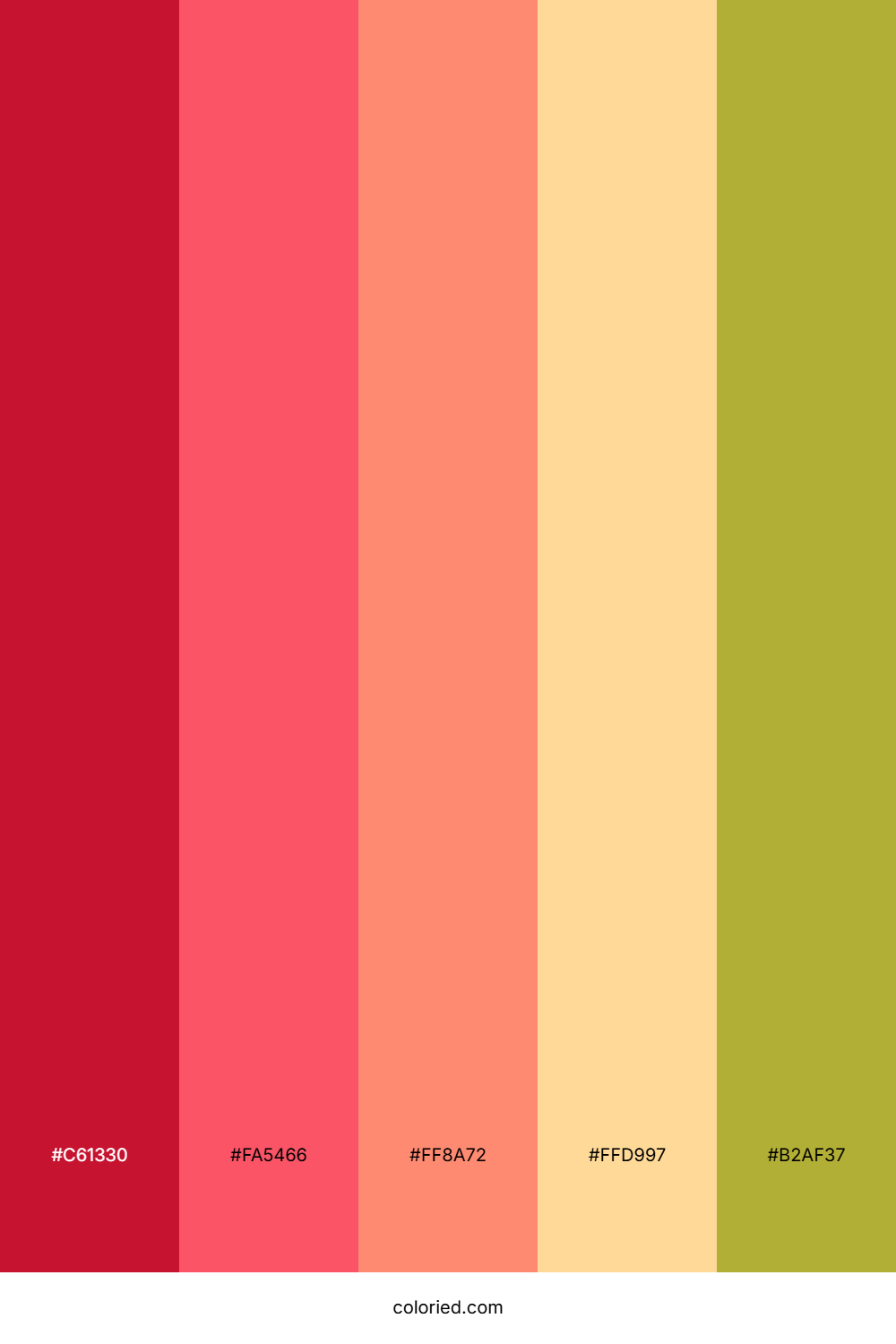 Ruby Peach Dawn Color Palette