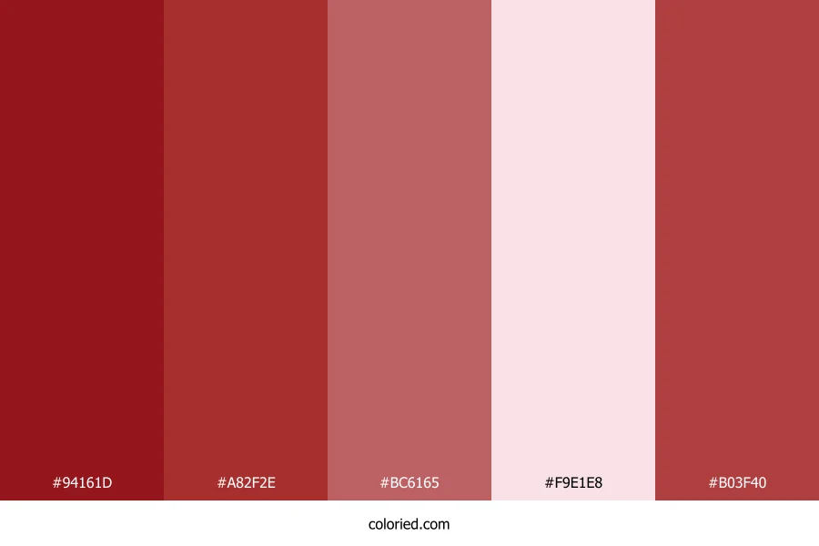 Ruby Red and Blush Color Palette