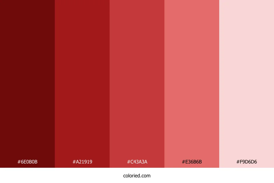 Ruby Red Gradient Color Palette