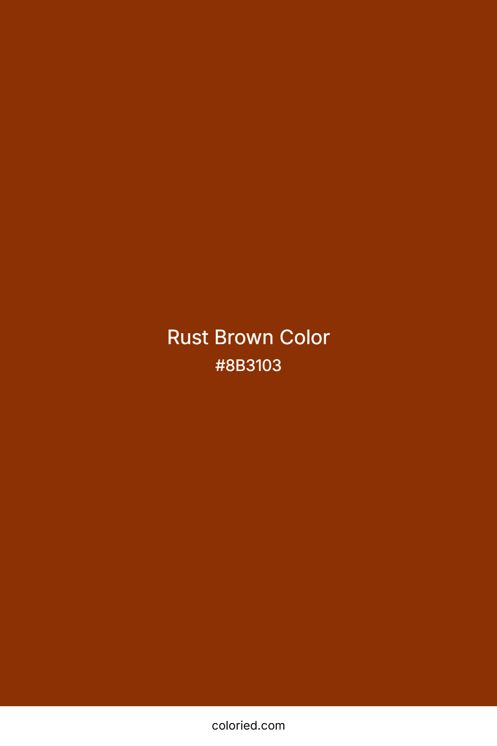 Rust Brown Color