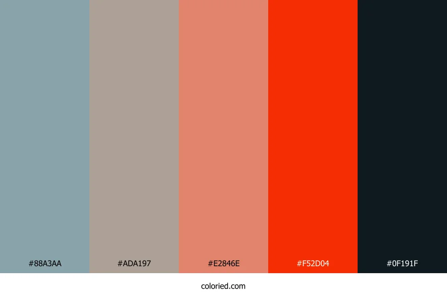 Rust Fire Color Palette