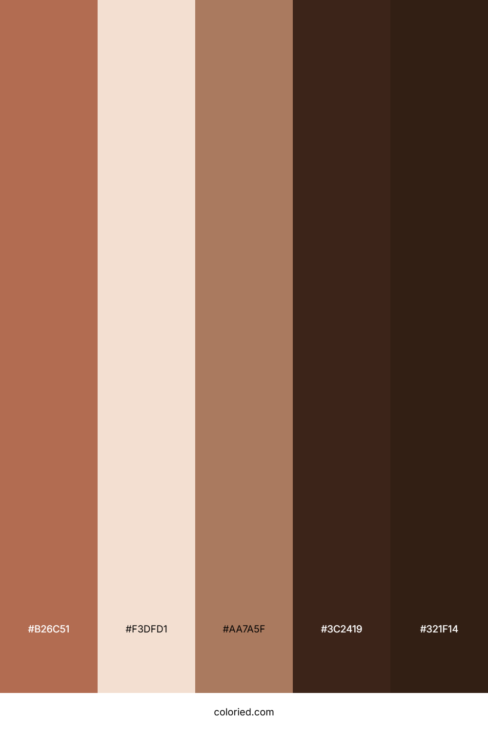 Rustic Brown And Cream Color Palette