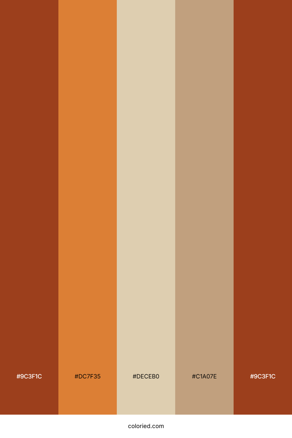 Rustic Brown And Golden Brown Color Palette