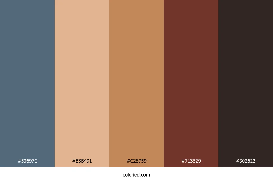 Rustic Coastal Sunset Color Palette