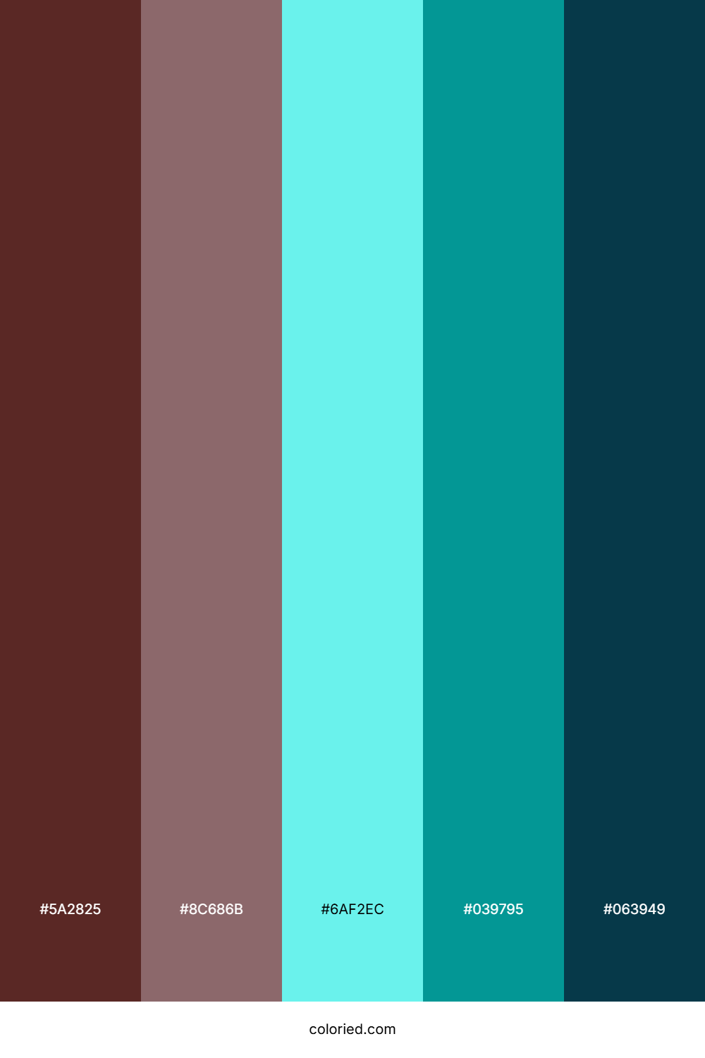 Rustic Coral Aqua Color Palette