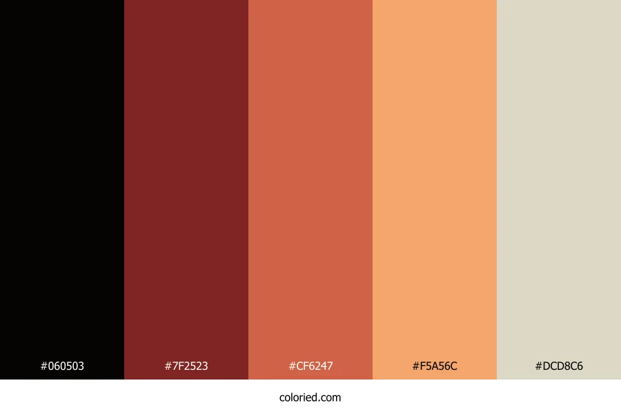 Rustic Peach Mist Color Palette