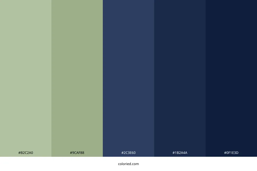 Sage and Navy Color Palette