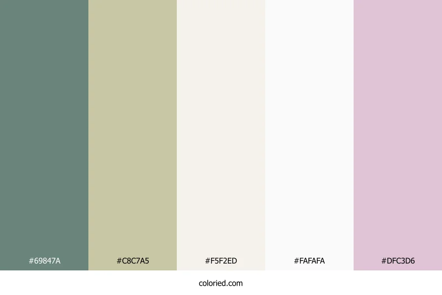 Sage Cream Petal Color Palette