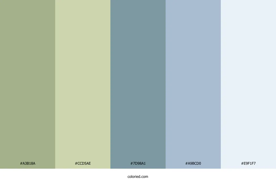 Sage Green and Dusty Blue Color Palette