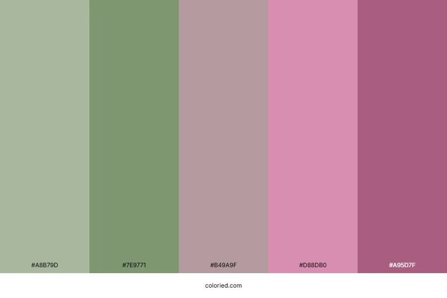 Sage Green and Pink Color Palette