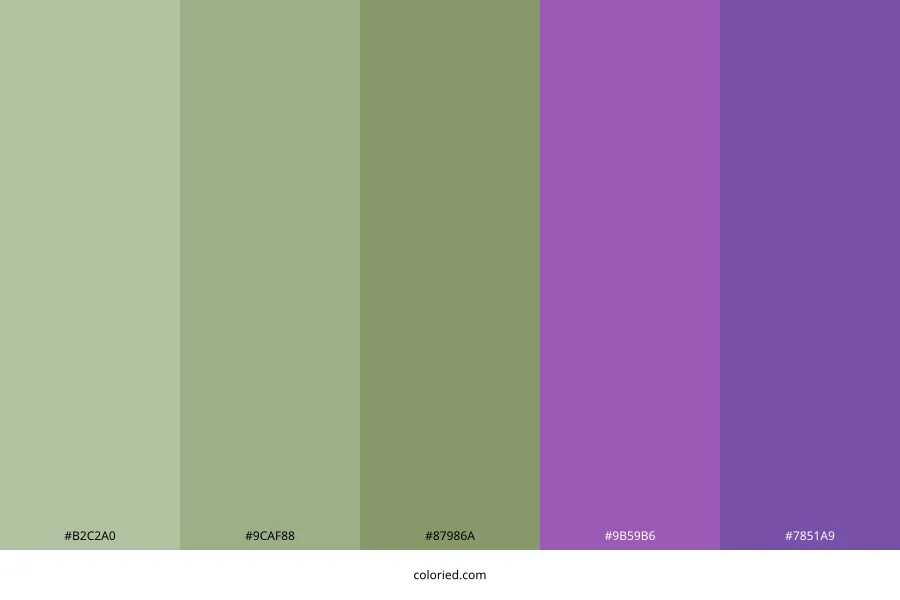 Sage Green and Purple Color Palette