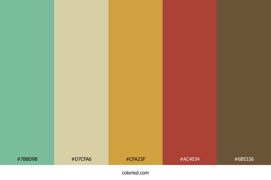 Sage Green and Warm Brown Color Palette