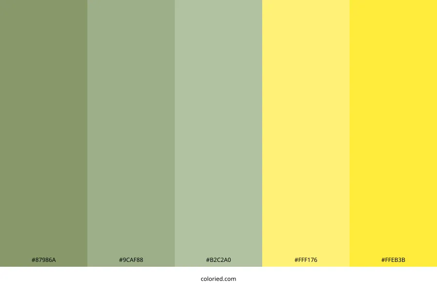 Sage Green and Yellow Color Palette