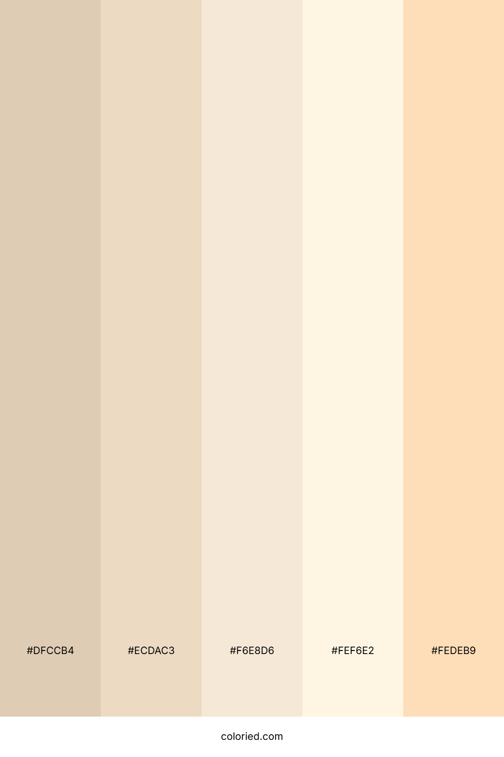 Sand Beige and Cream Color Palette