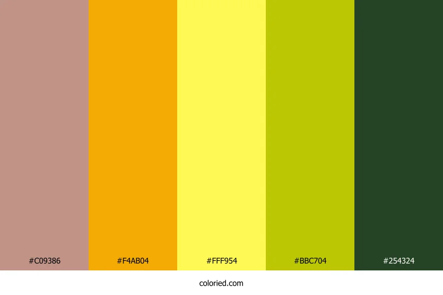 Sandstone Citrus Leaf Color Palette