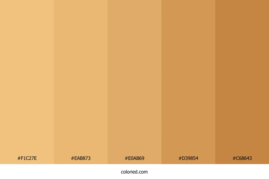 Sandy Caramel Glow Color Palette