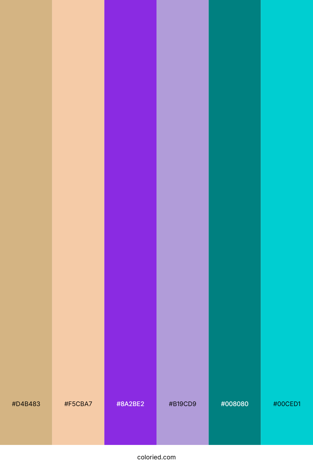 Sandy Lavender Teal Palette