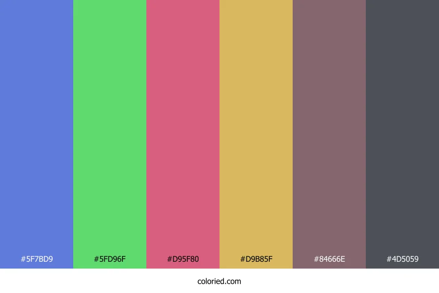 Sapphire Lime Rose Color Palette