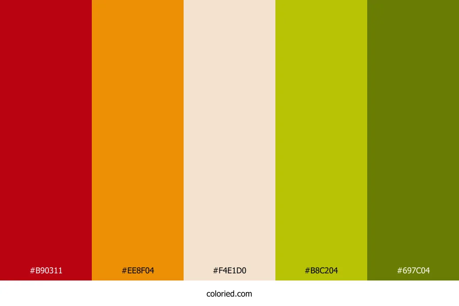 Scarlet Amber Meadow Color Palette