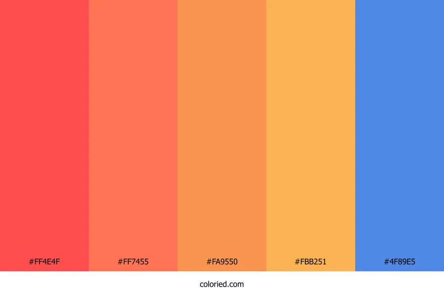Scarlet and Coral Color Palette