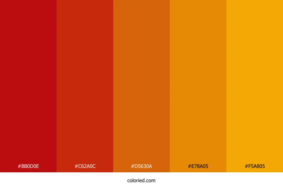 Scarlet and Gold Color Palette