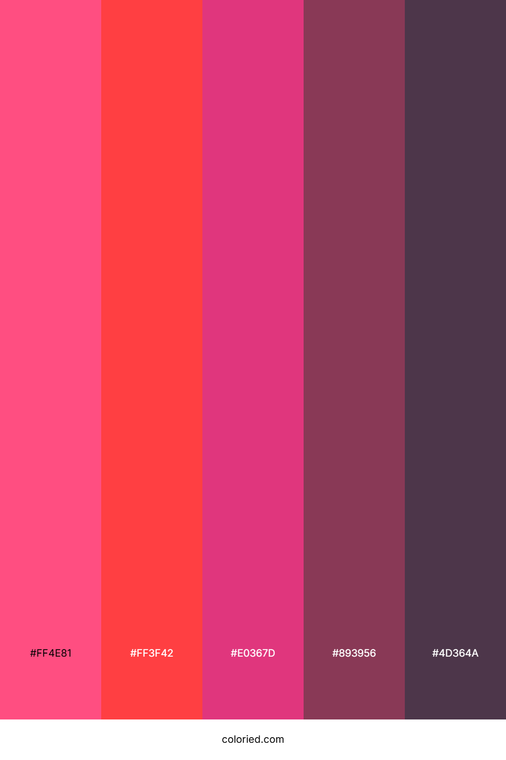 Scarlet Bloom Noir Color Palette