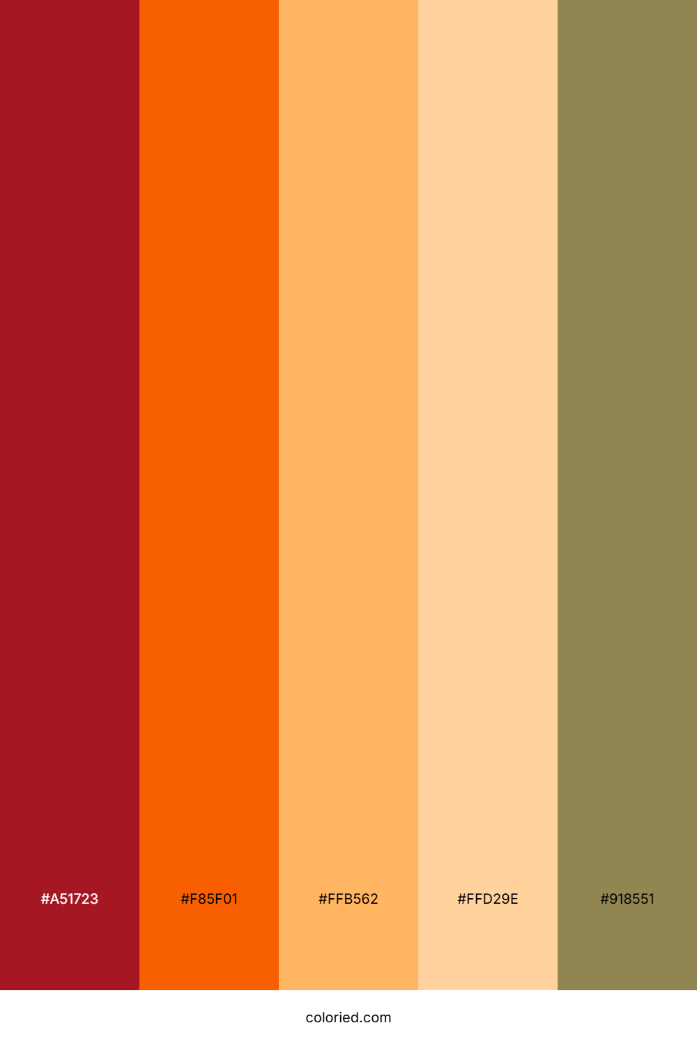 Scarlet Citrus Dawn Color Palette