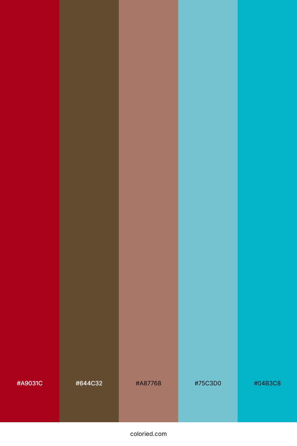 Scarlet Cocoa Wave Color Palette
