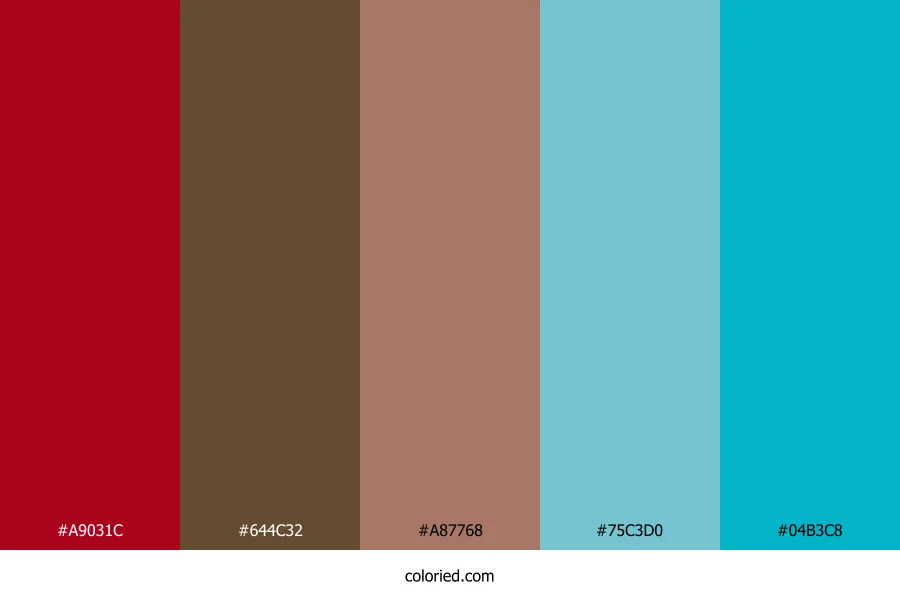Scarlet Cocoa Wave Color Palette