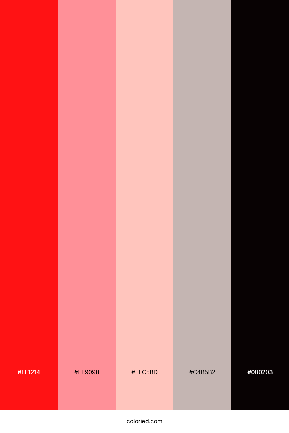 Scarlet Dawn Mist Color Palette