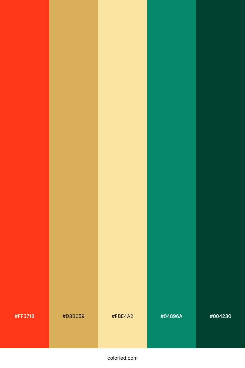 Scarlet Desert Fern Color Palette