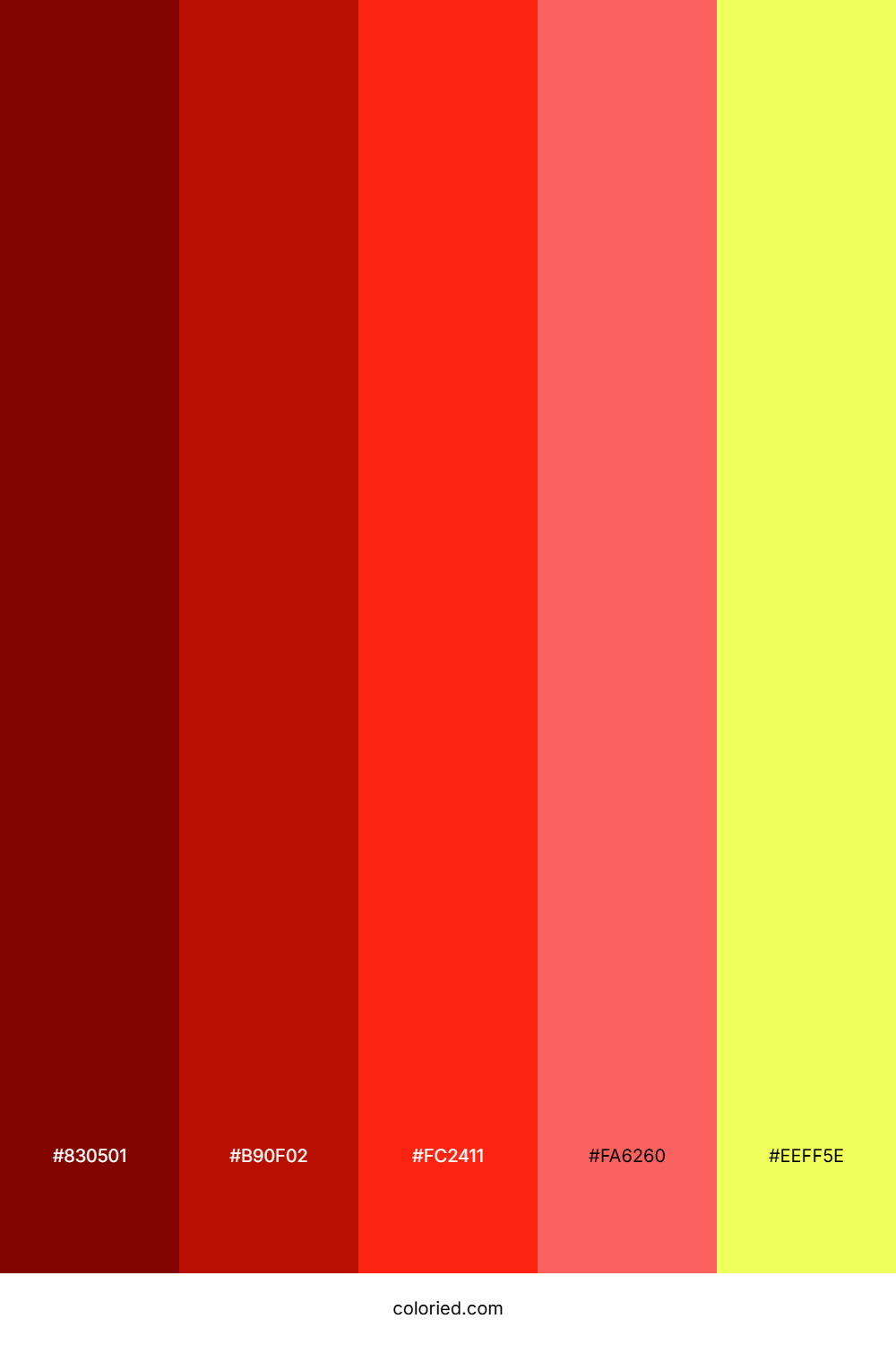 Scarlet Flame Lemon Color Palette