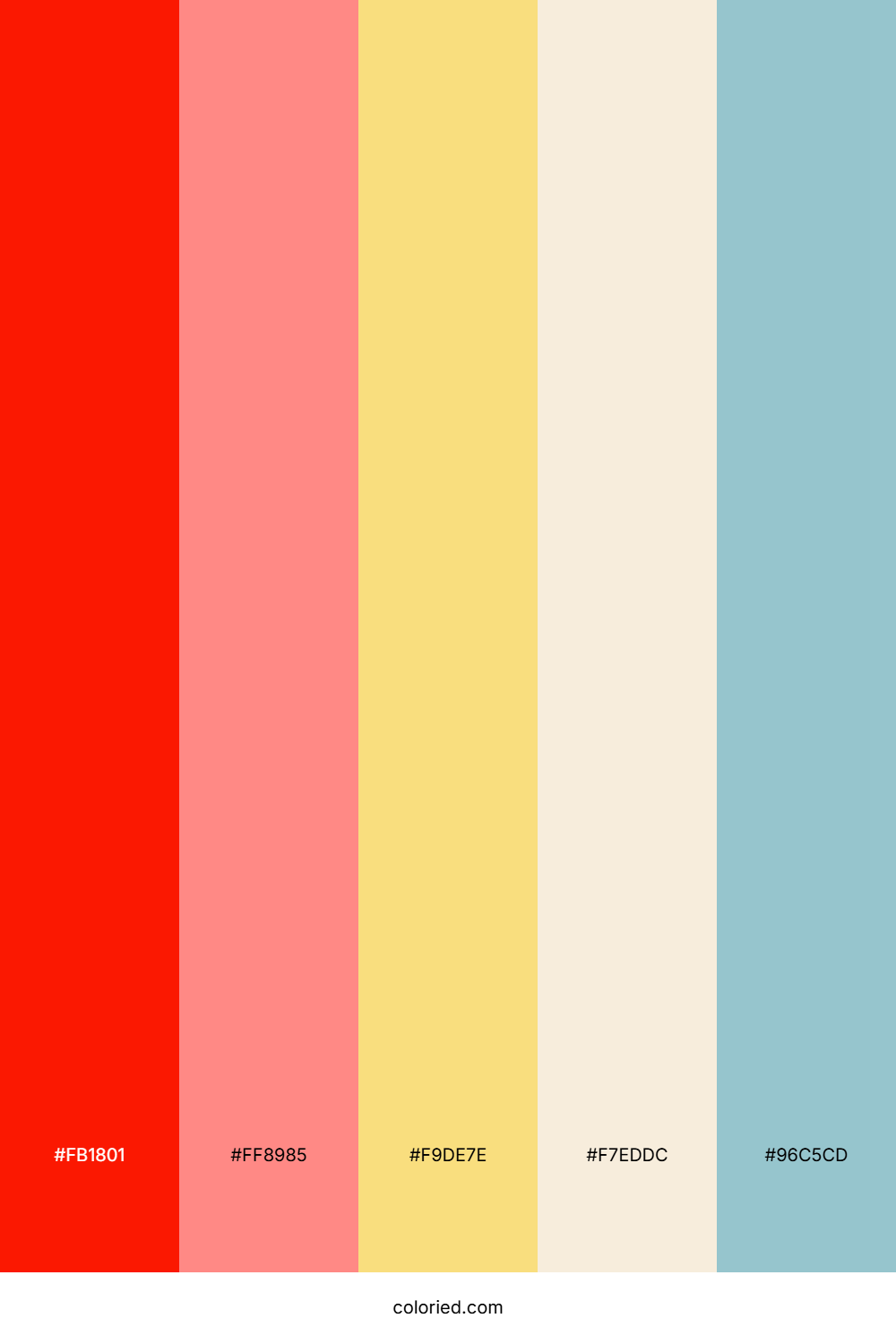 Scarlet Peach Lemon Color Palette