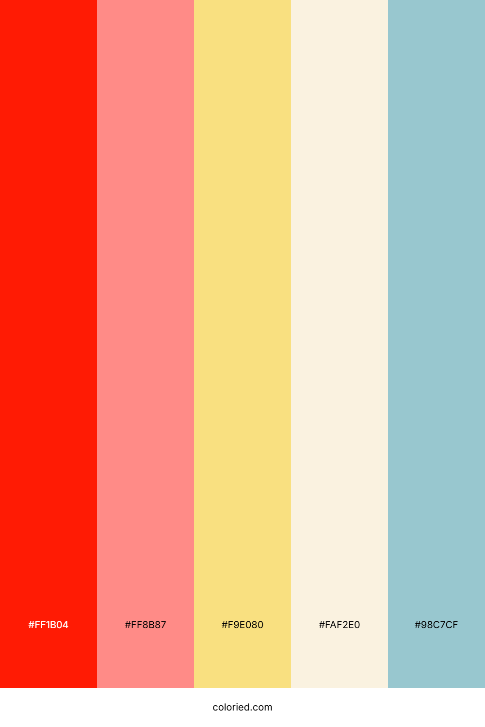 Scarlet Peach Mist Color Palette