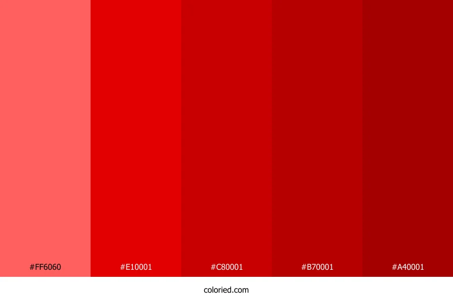 Scarlet Red and Fire Red Color Palette