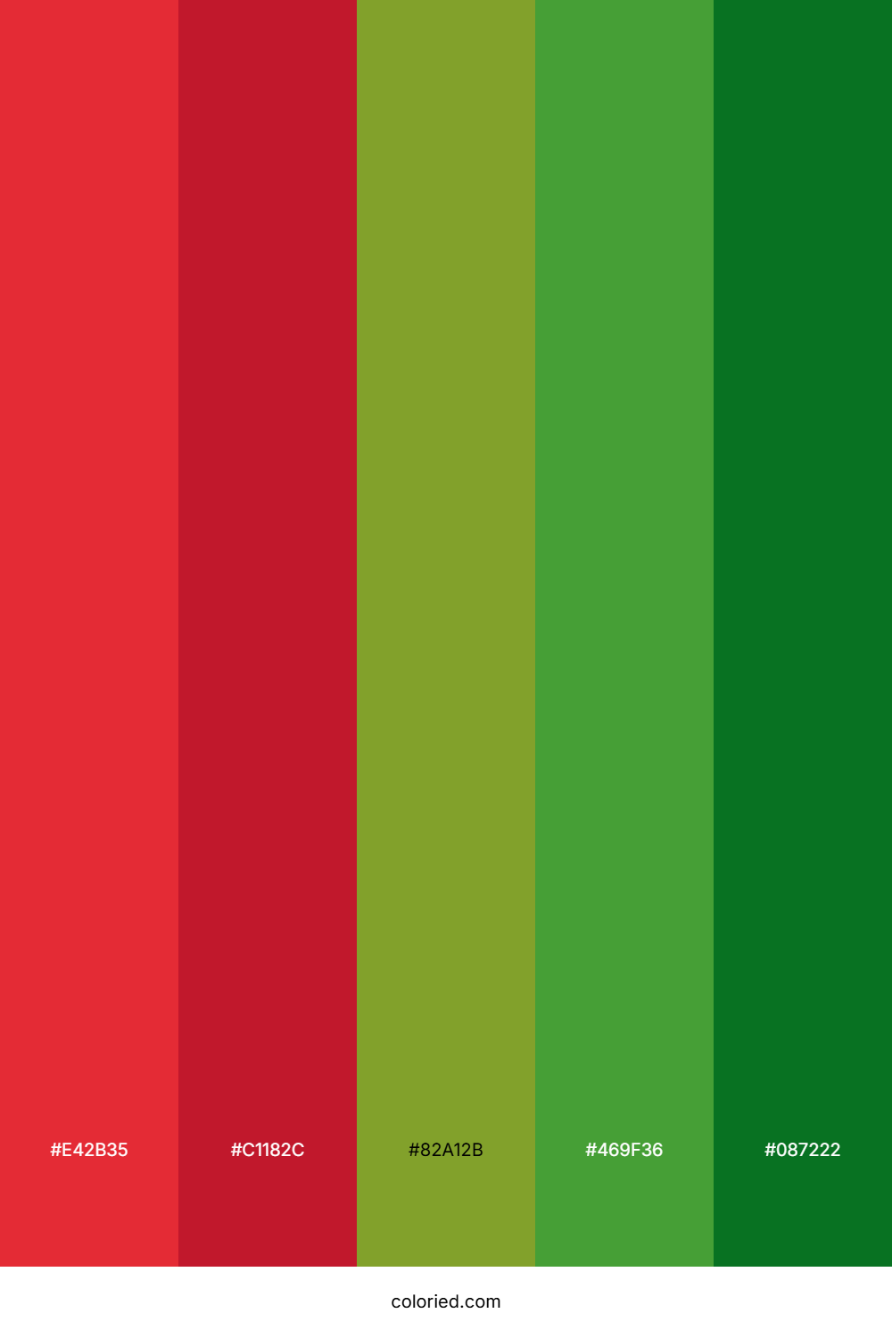 Scarlet Red and Forest Green Color Palette