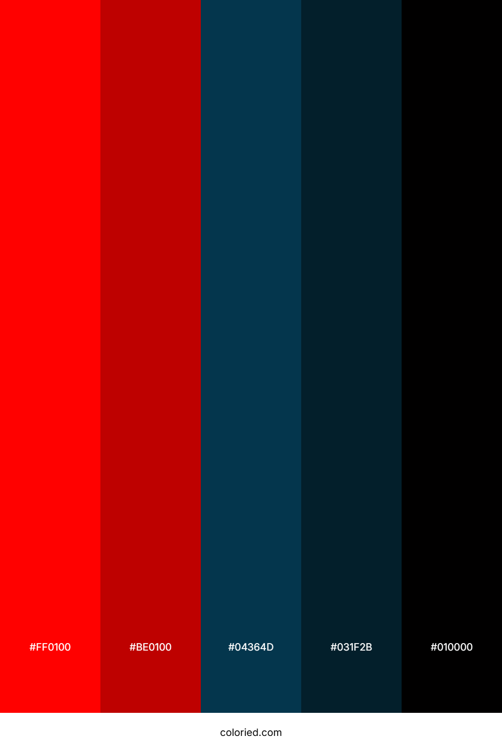 Scarlet Red and Midnight Blue Color Palette