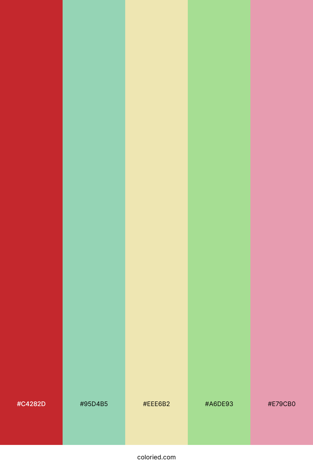 Scarlet Red and Mint Green Color Palette