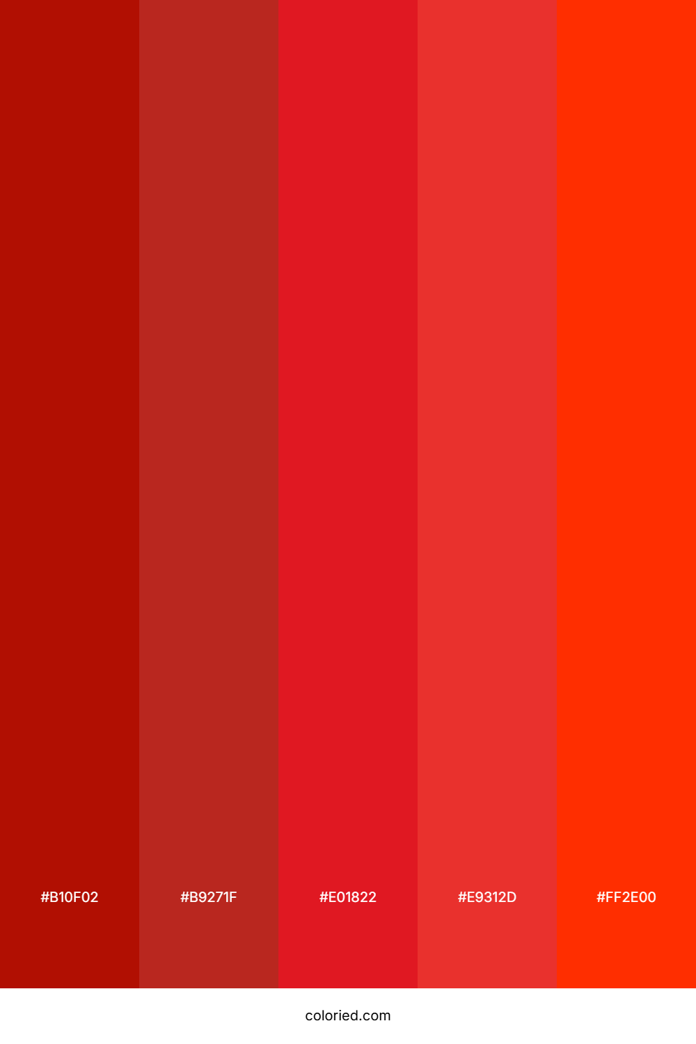 Scarlet Red and Vermillion Color Palette