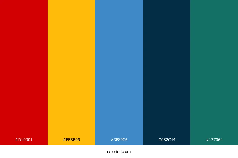Scarlet Sky Navy Color Palette